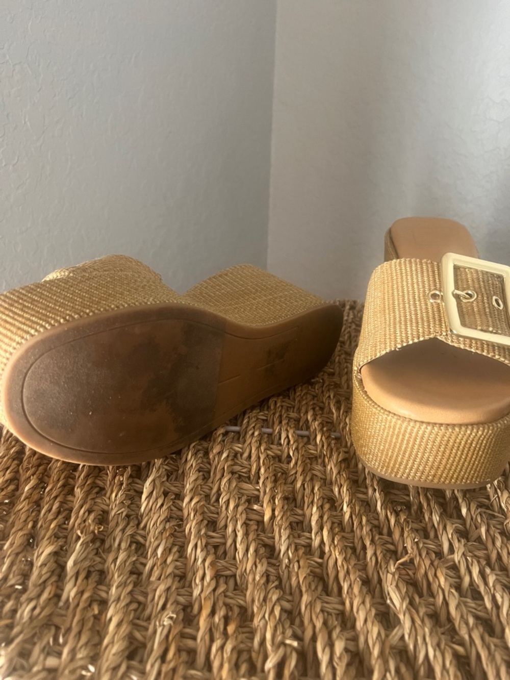 Dolce Vita Metallic Gold Platform Slide Sandals - Picture 2 of 4